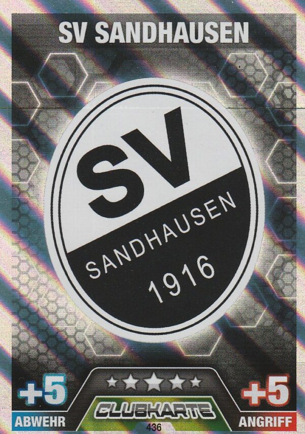 436. Clubkarte (SV Sandhausen) Clubkarte
